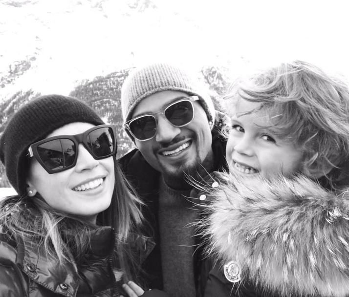 Kevin-Prince Boateng e Melissa Satta con il figlio in montagna (Instagram)